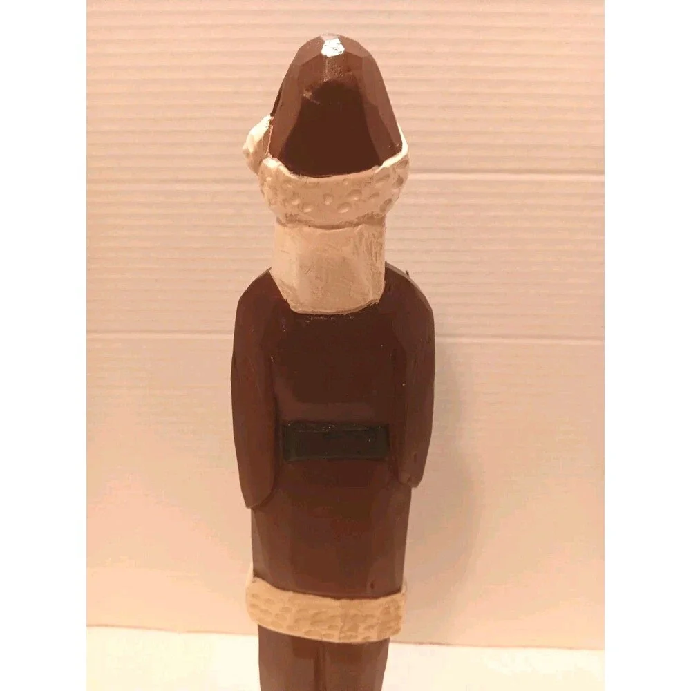 Vtg Mercuries USA 1994 Santa Figurine - ITALY 1986 - Wood Carved Hand Painted